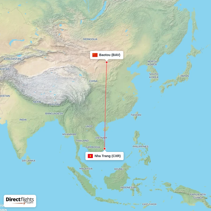 BAV - CXR route map
