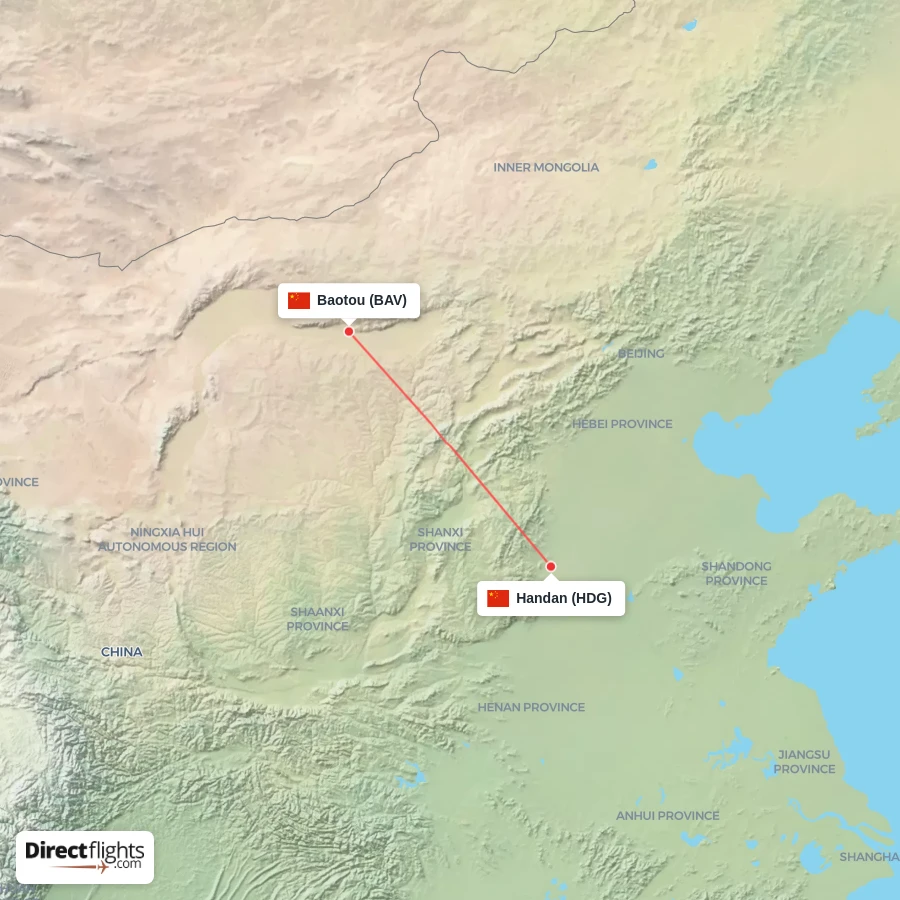 BAV - HDG route map