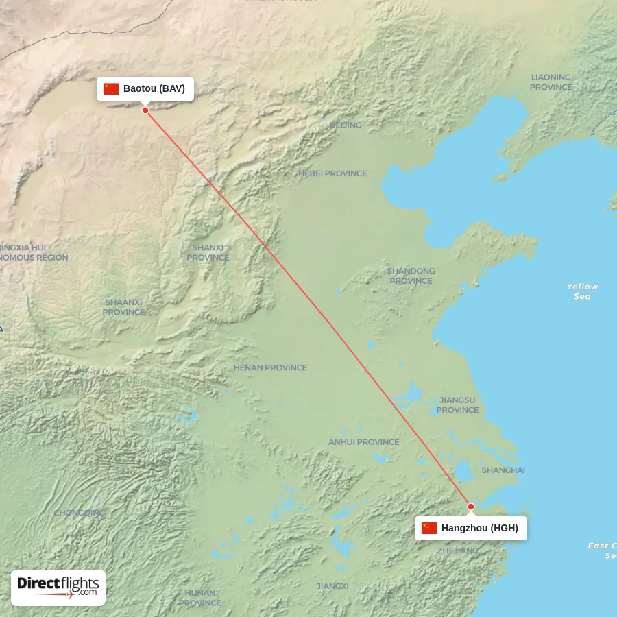 BAV - HGH route map