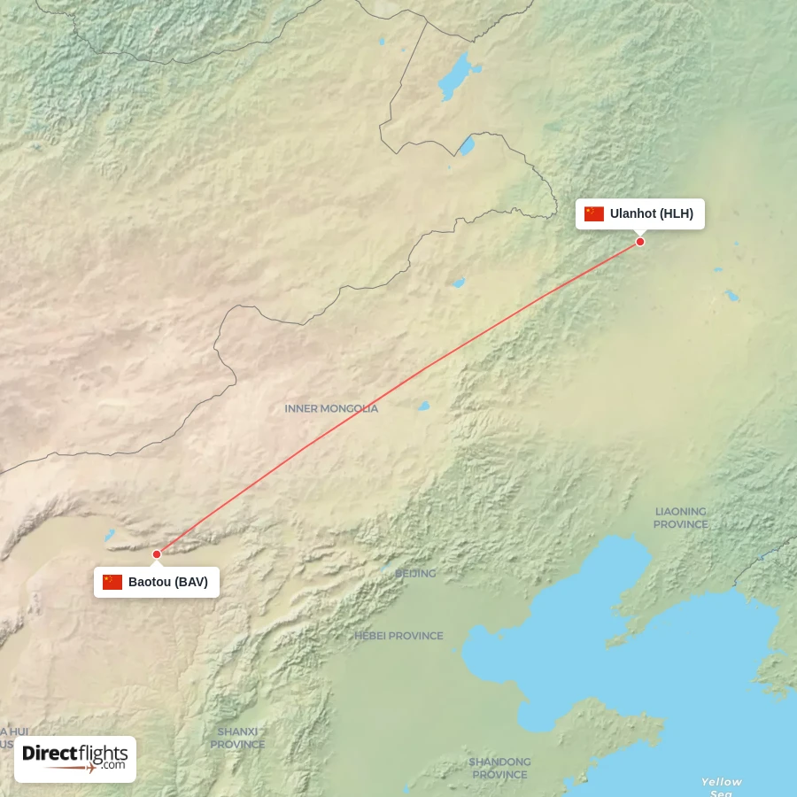 BAV - HLH route map