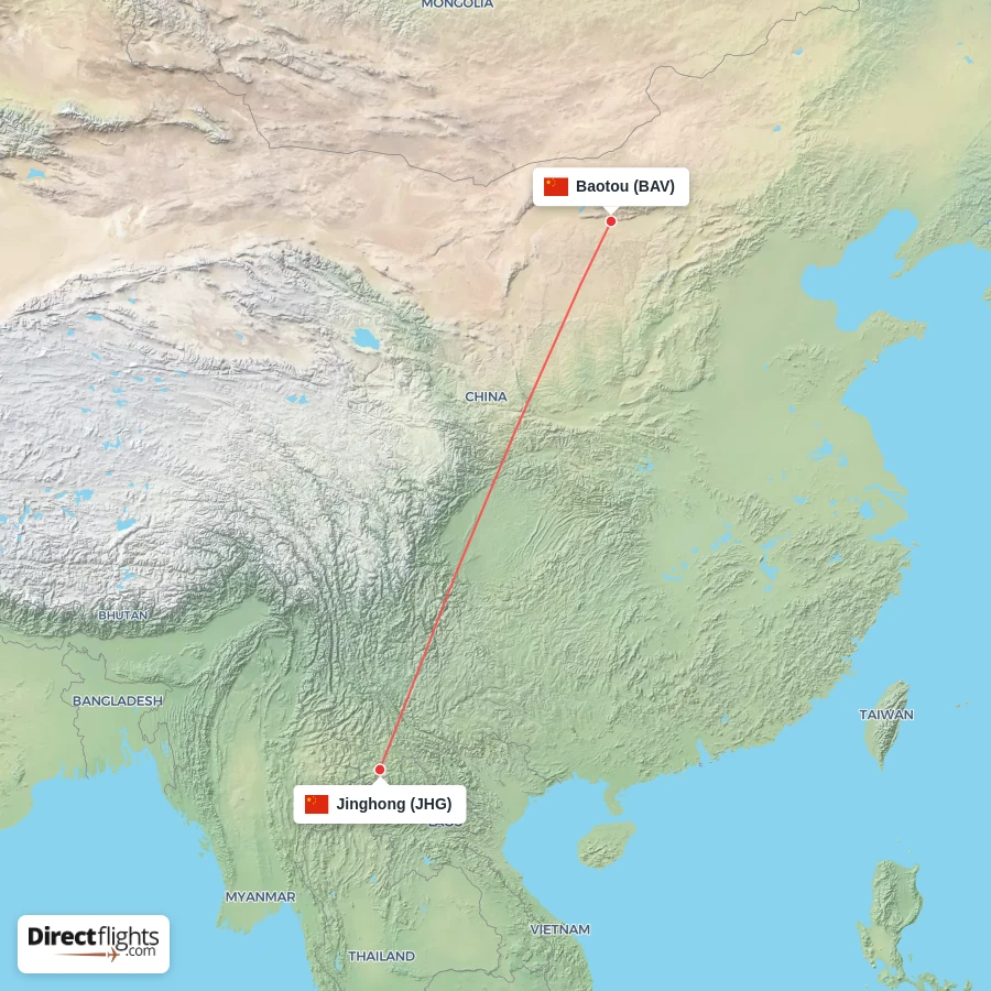 BAV - JHG route map
