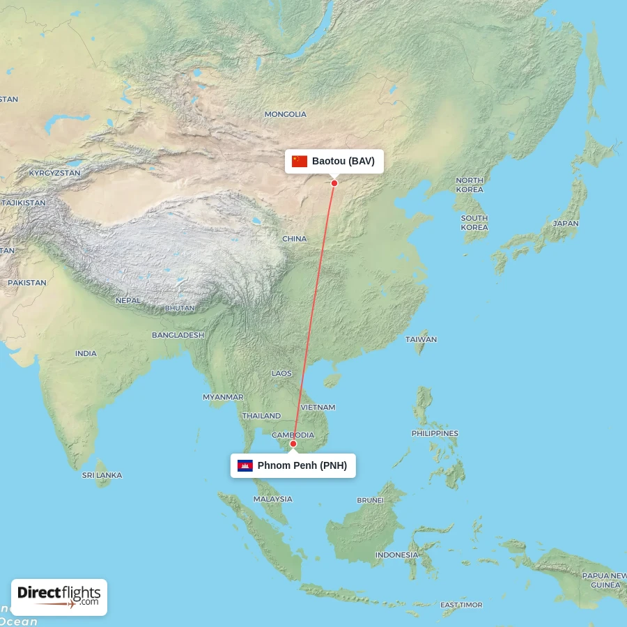 BAV - PNH route map