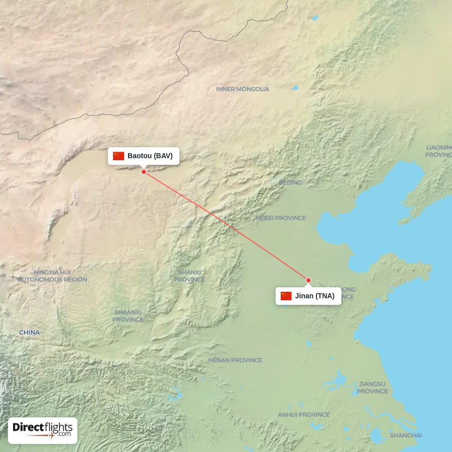 BAV - TNA route map