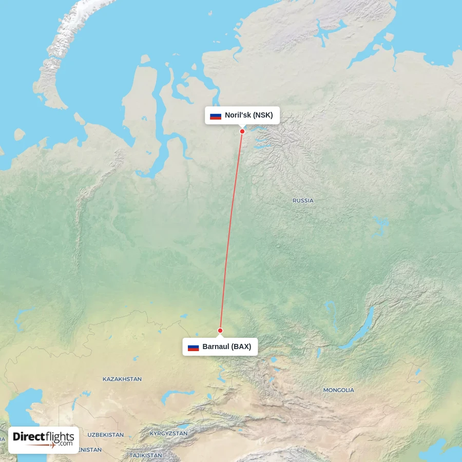 BAX - NSK route map