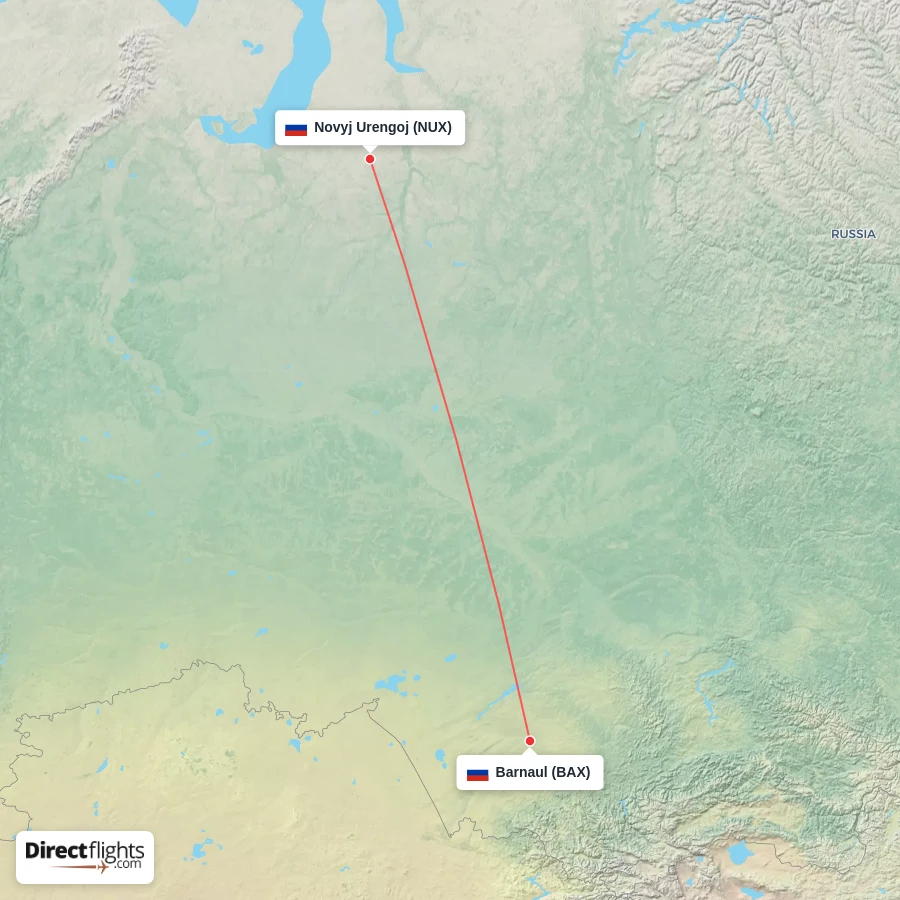 BAX - NUX route map