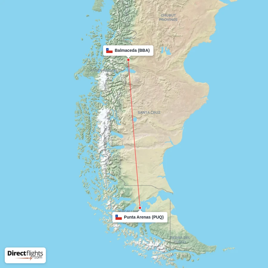 BBA - PUQ route map