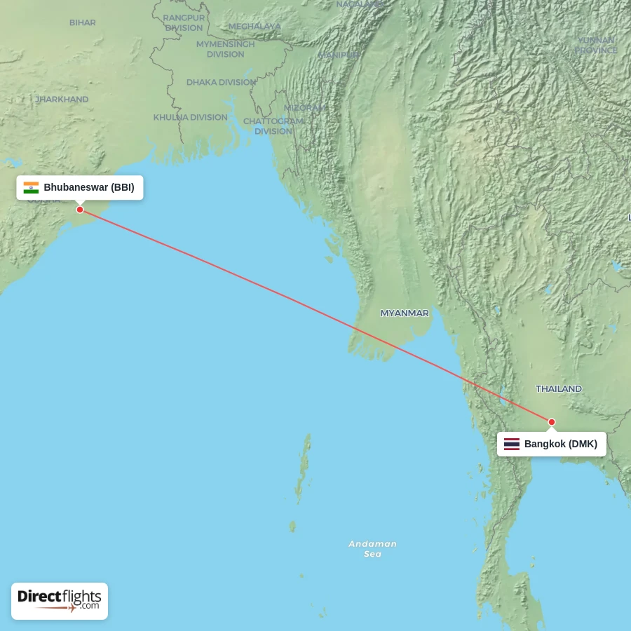 BBI - DMK route map