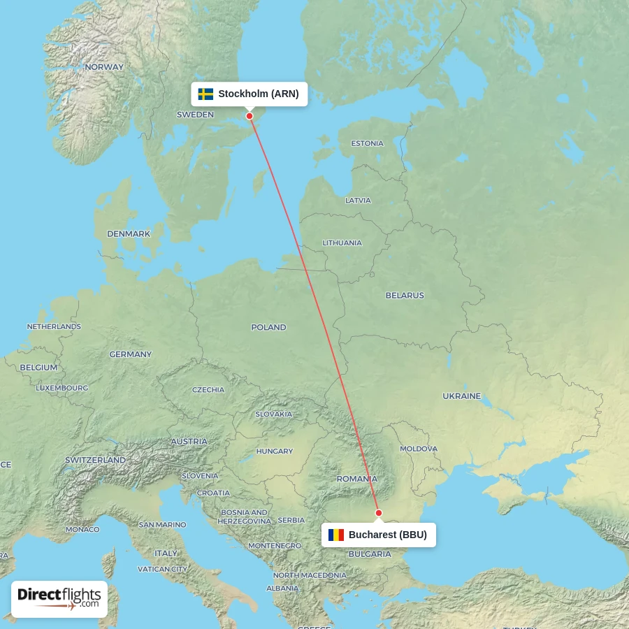 BBU - ARN route map