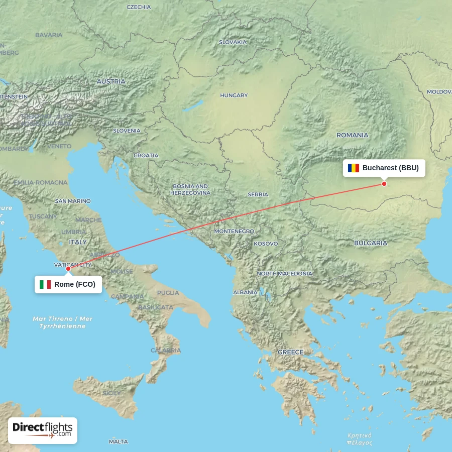 BBU - FCO route map