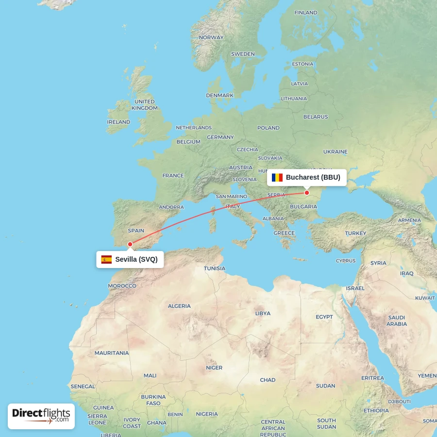BBU - SVQ route map