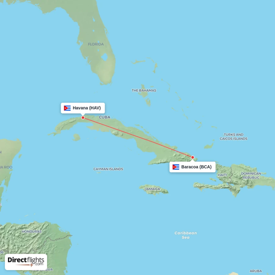 BCA - HAV route map