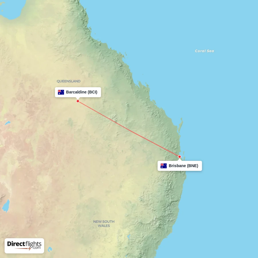 BCI - BNE route map