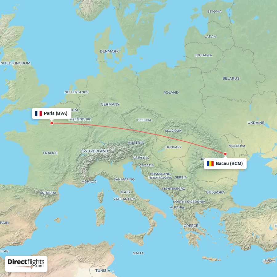 BCM - BVA route map