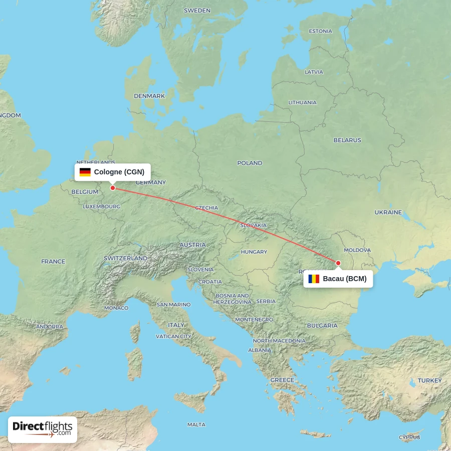 BCM - CGN route map