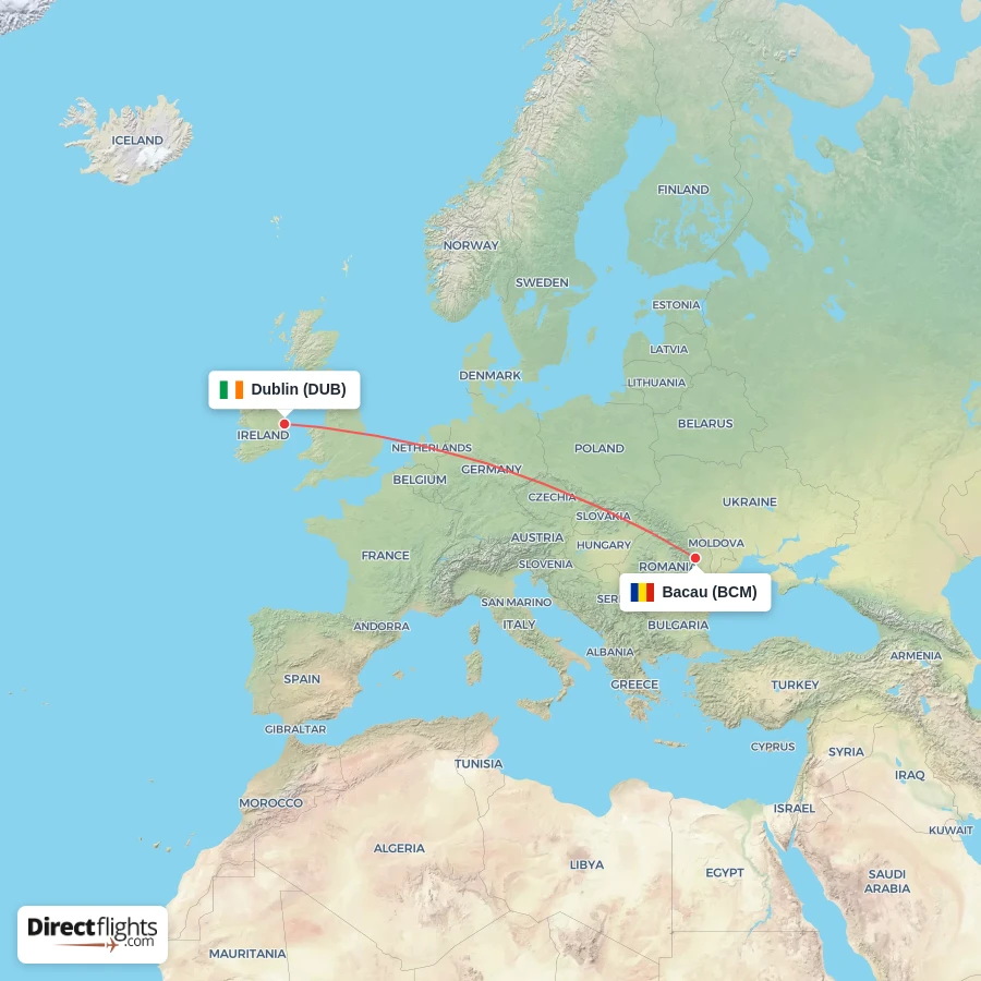 BCM - DUB route map