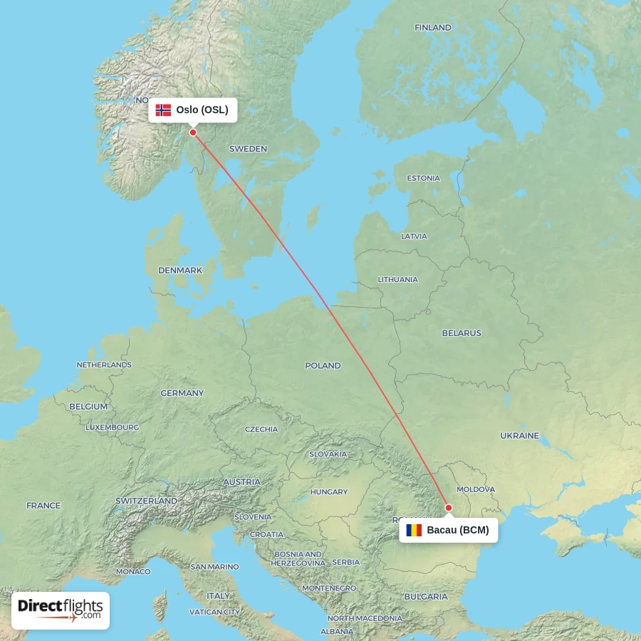 BCM - OSL route map