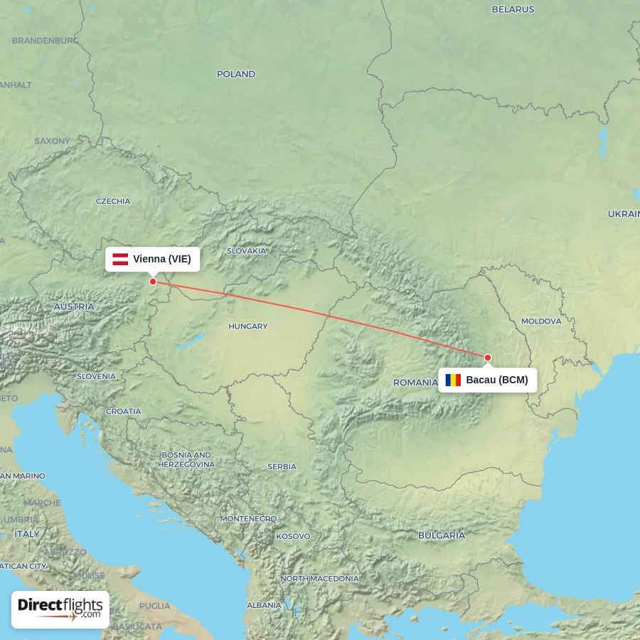 BCM - VIE route map