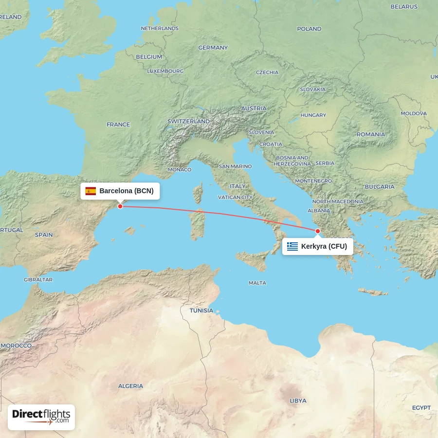 BCN - CFU route map