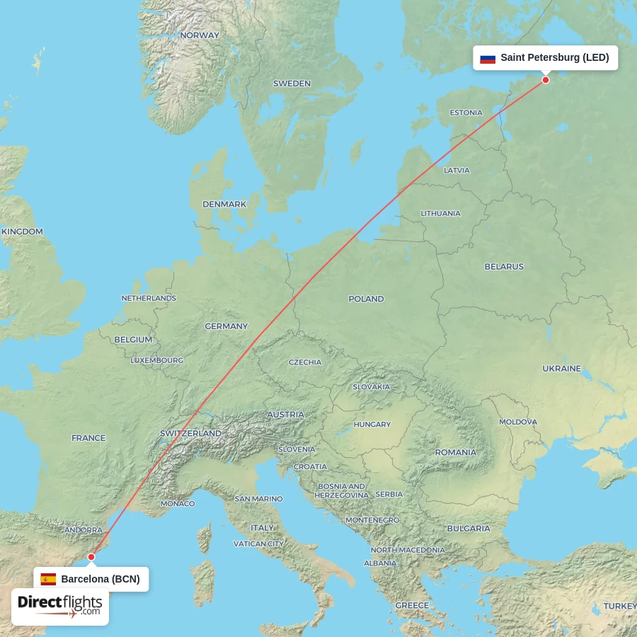 BCN - LED route map