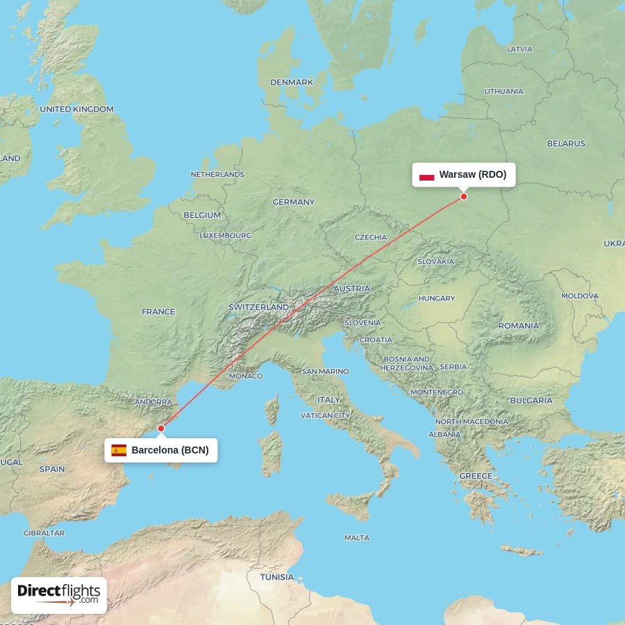 BCN - RDO route map