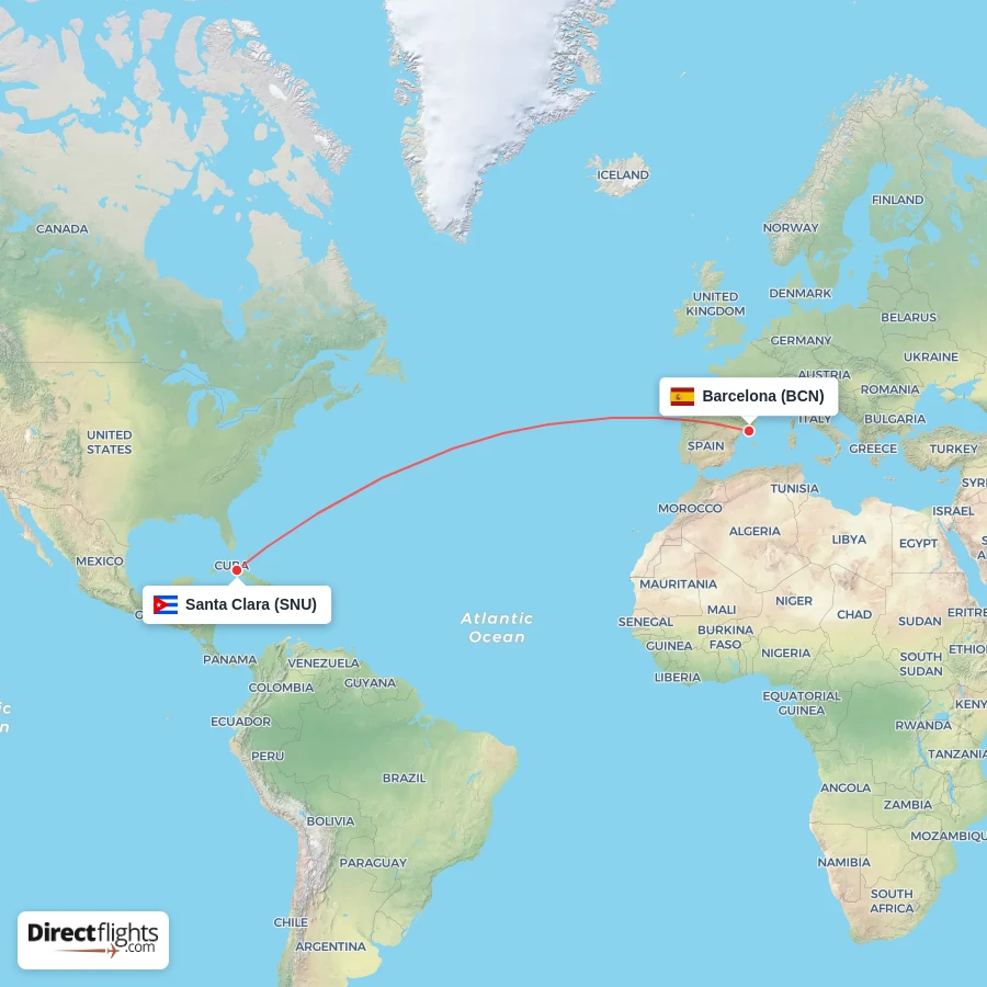 BCN - SNU route map