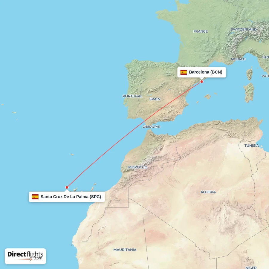 BCN - SPC route map