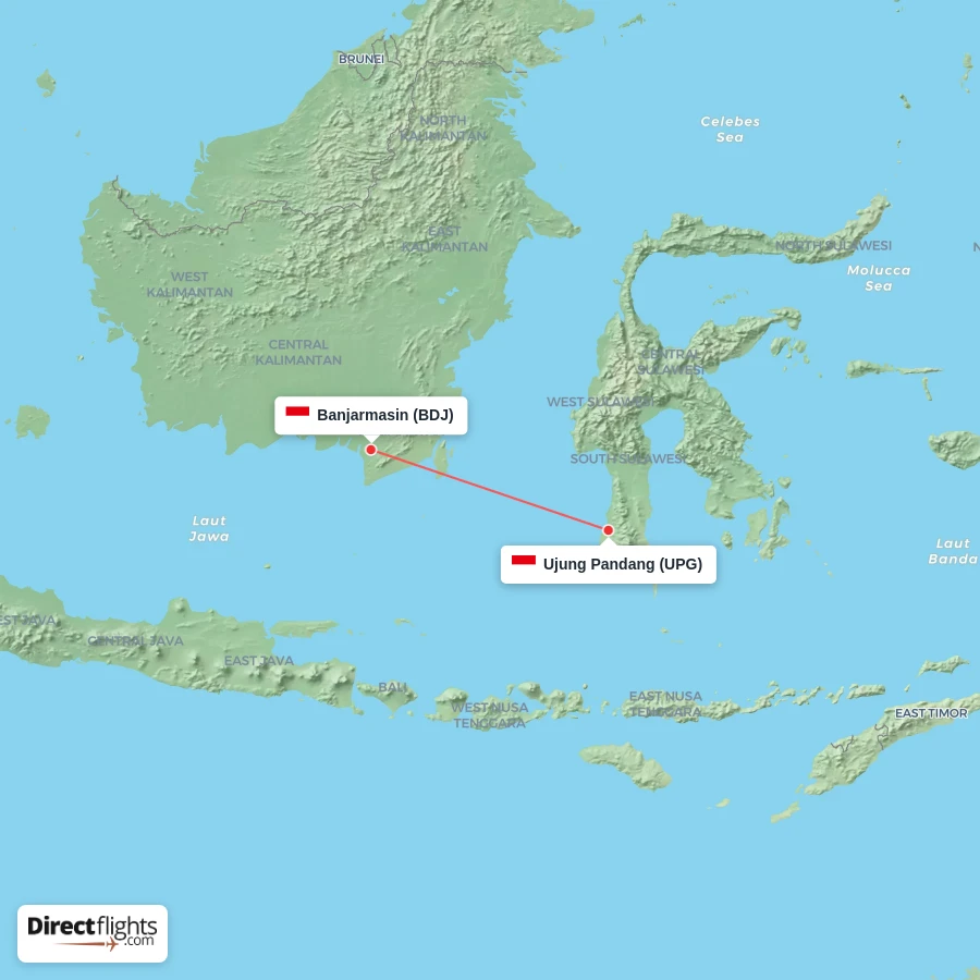 BDJ - UPG route map