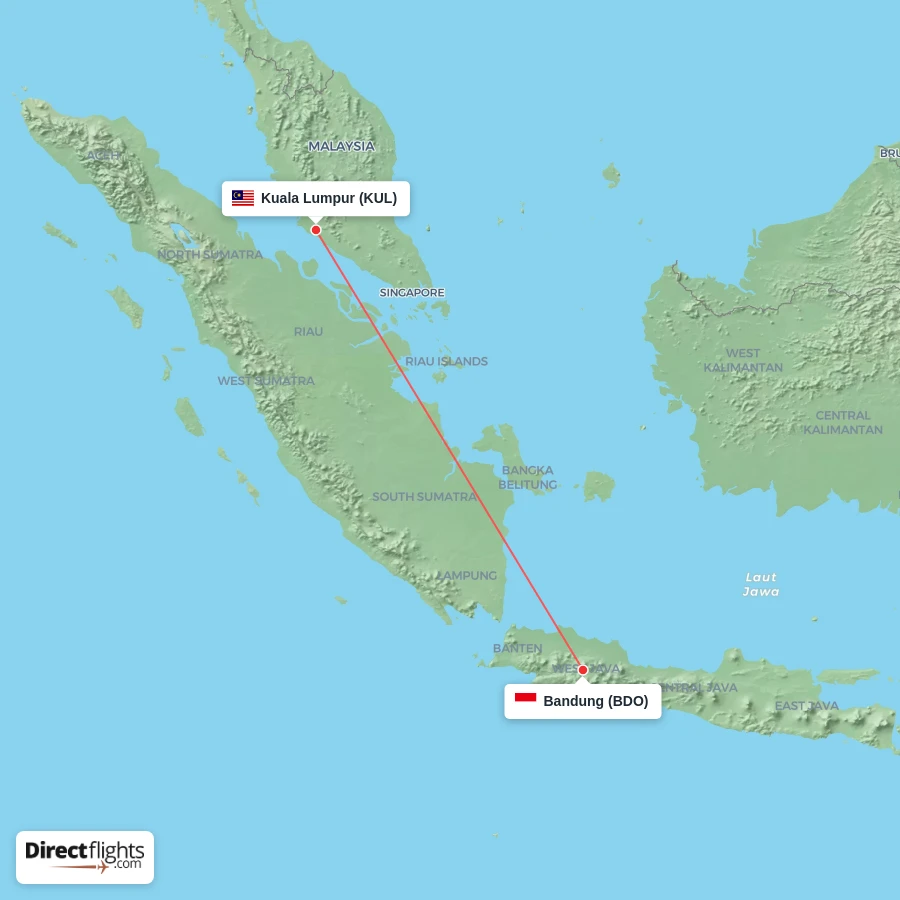 BDO - KUL route map