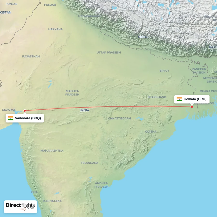 BDQ - CCU route map