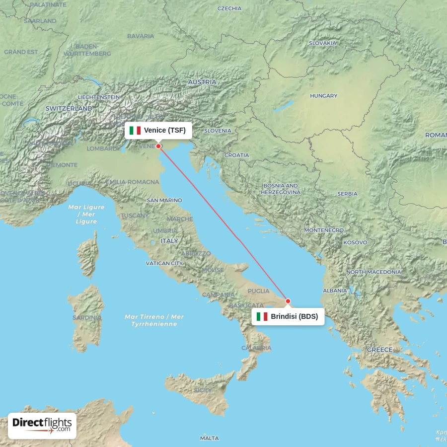 BDS - TSF route map