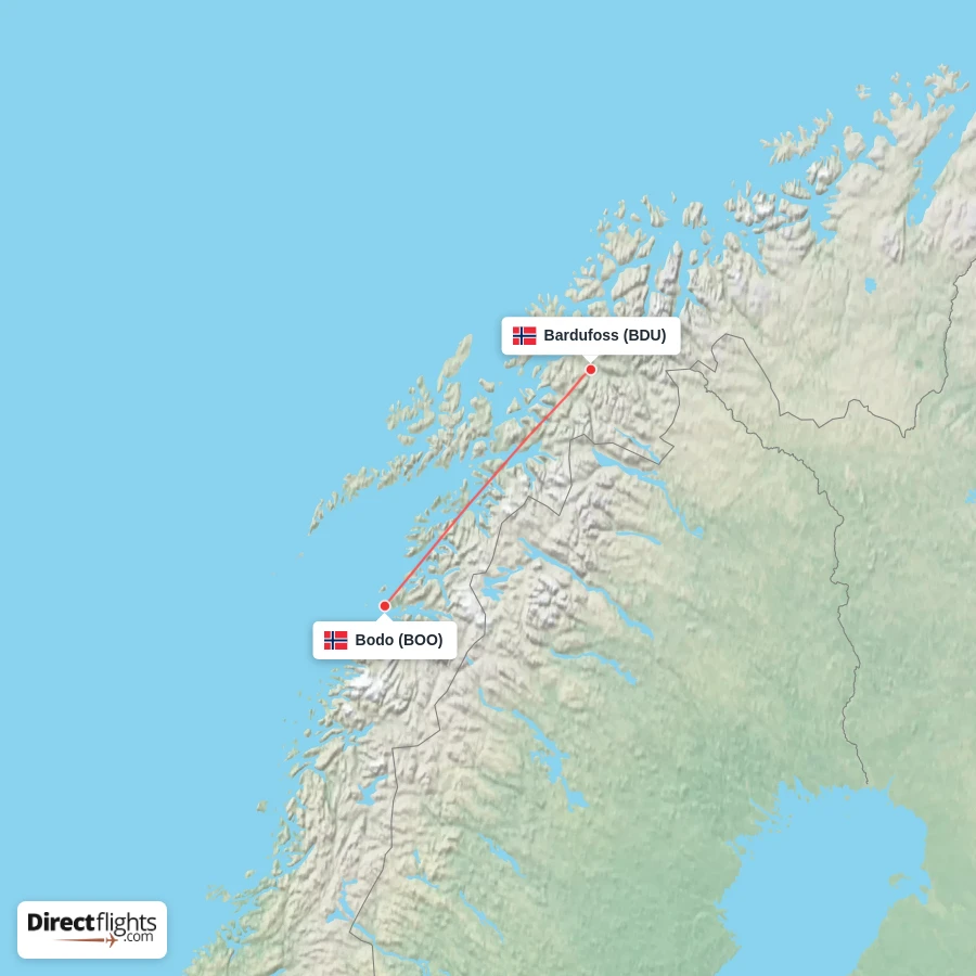 BDU - BOO route map