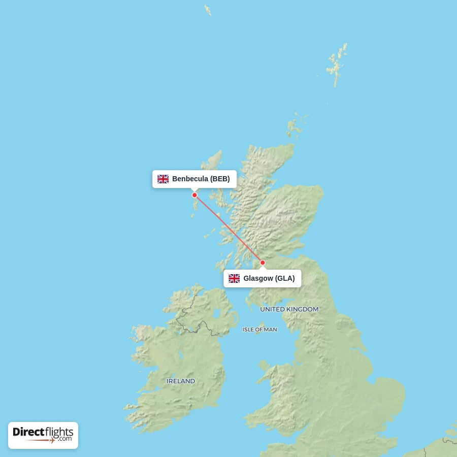 BEB - GLA route map