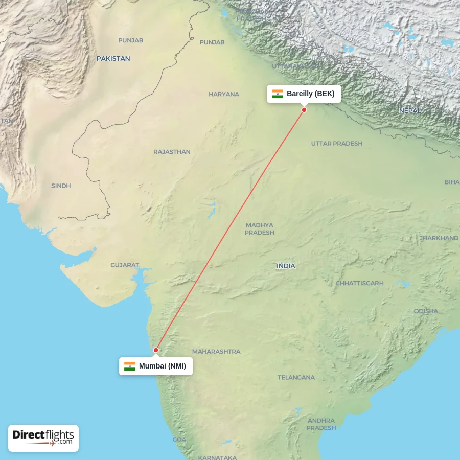 BEK - NMI route map