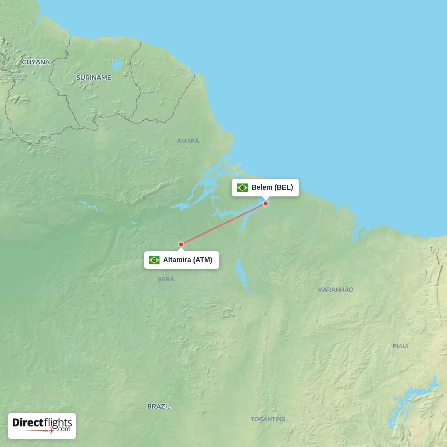 BEL - ATM route map