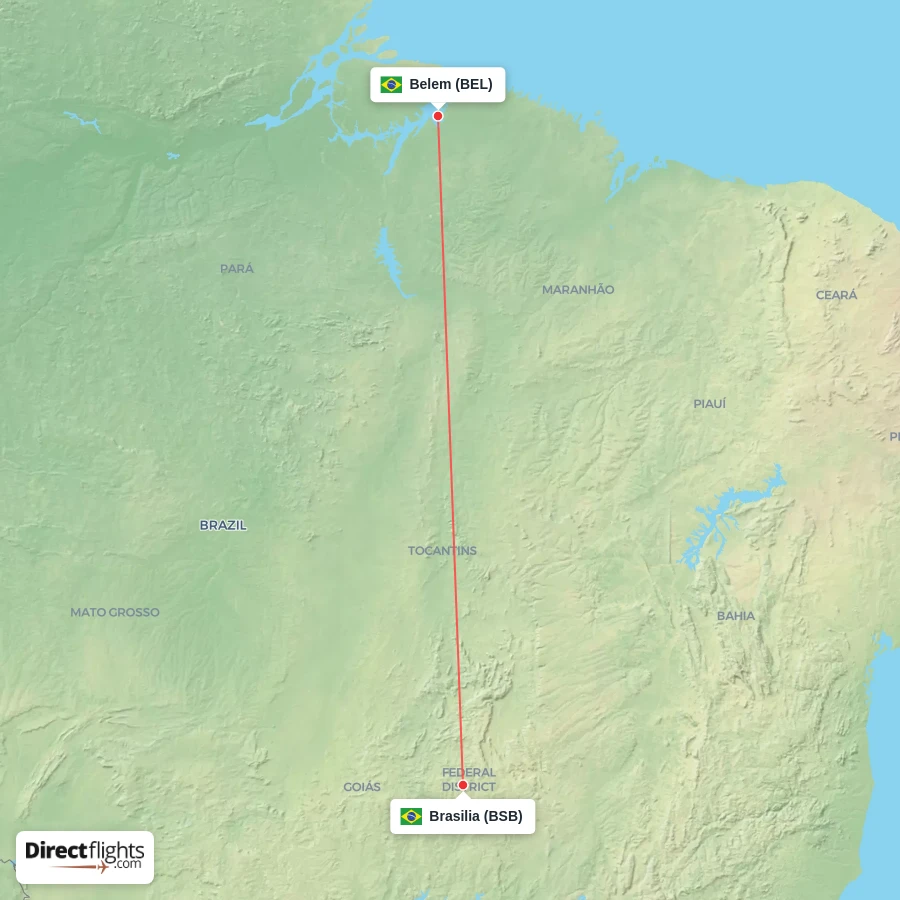 BEL - BSB route map