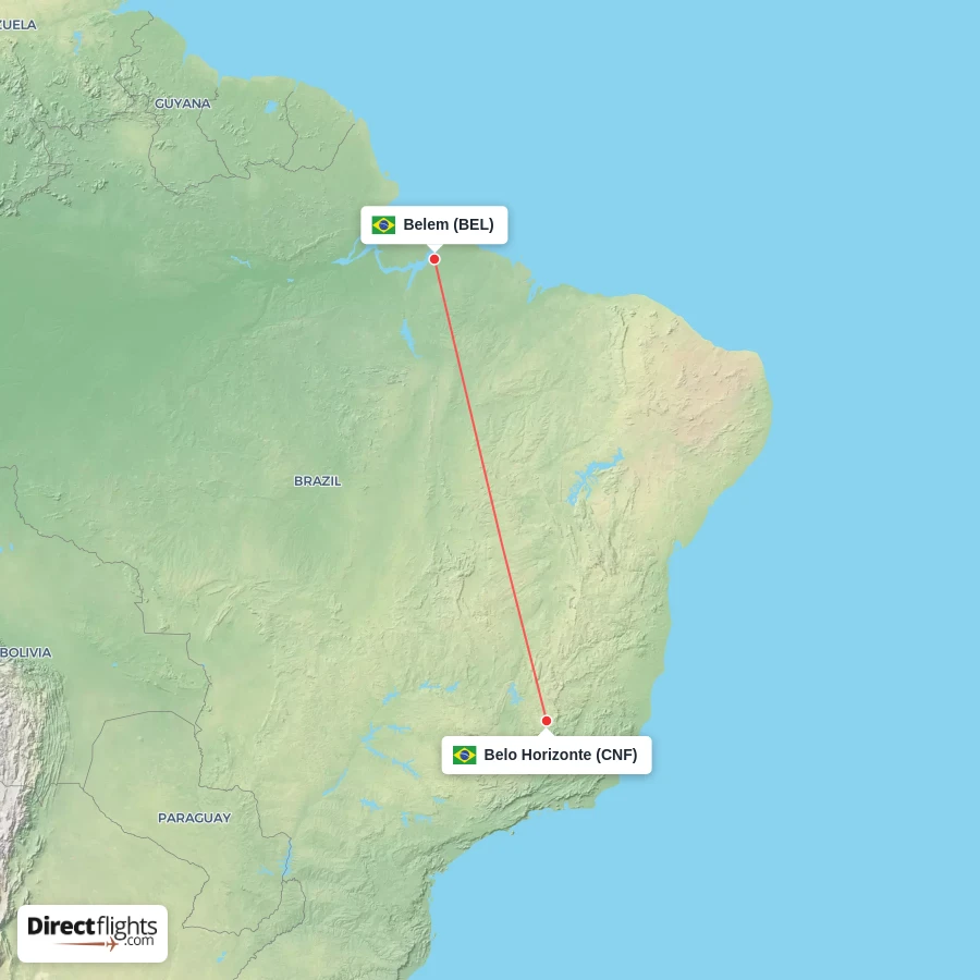 BEL - CNF route map