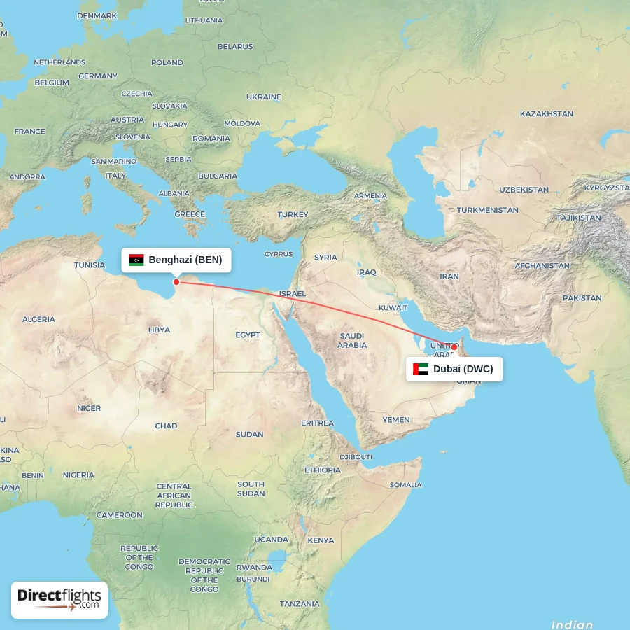 BEN - DWC route map