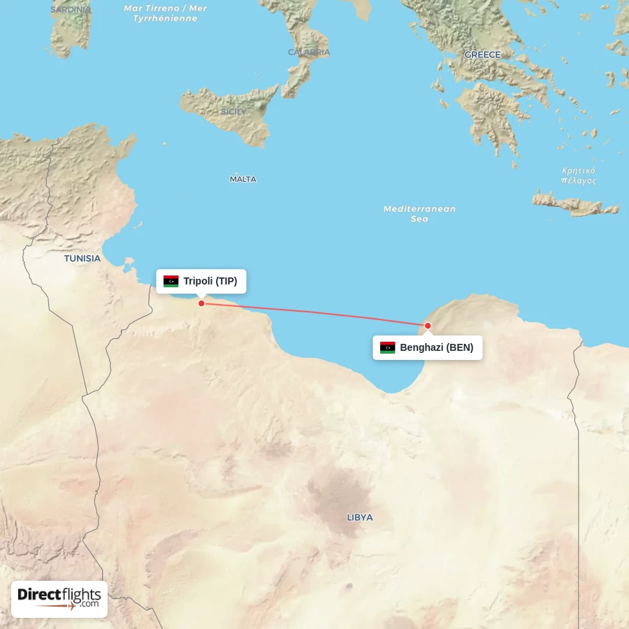 BEN - TIP route map