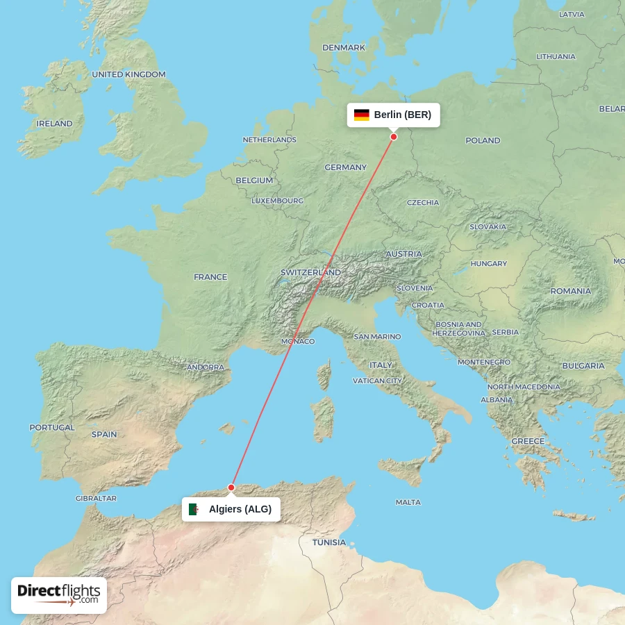 BER - ALG route map