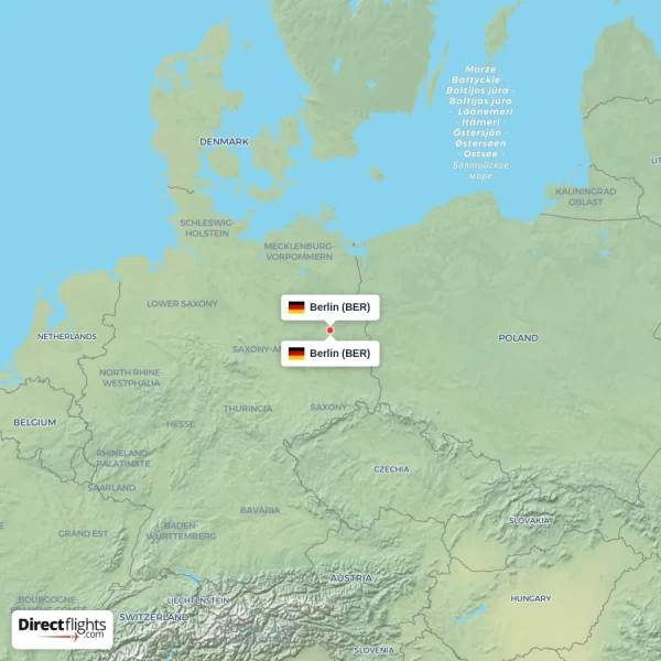 Berlin - Berlin direct flight map