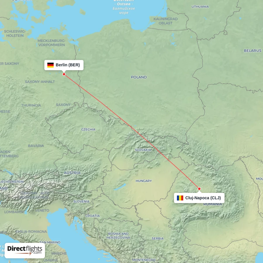 BER - CLJ route map