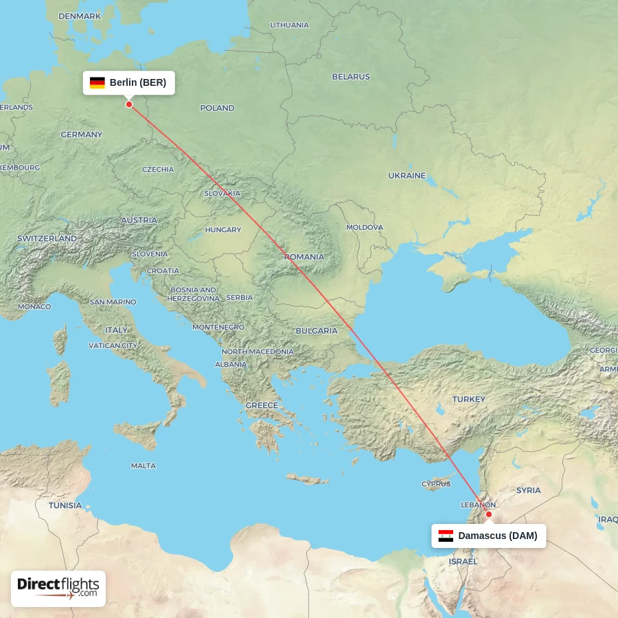 BER - DAM route map