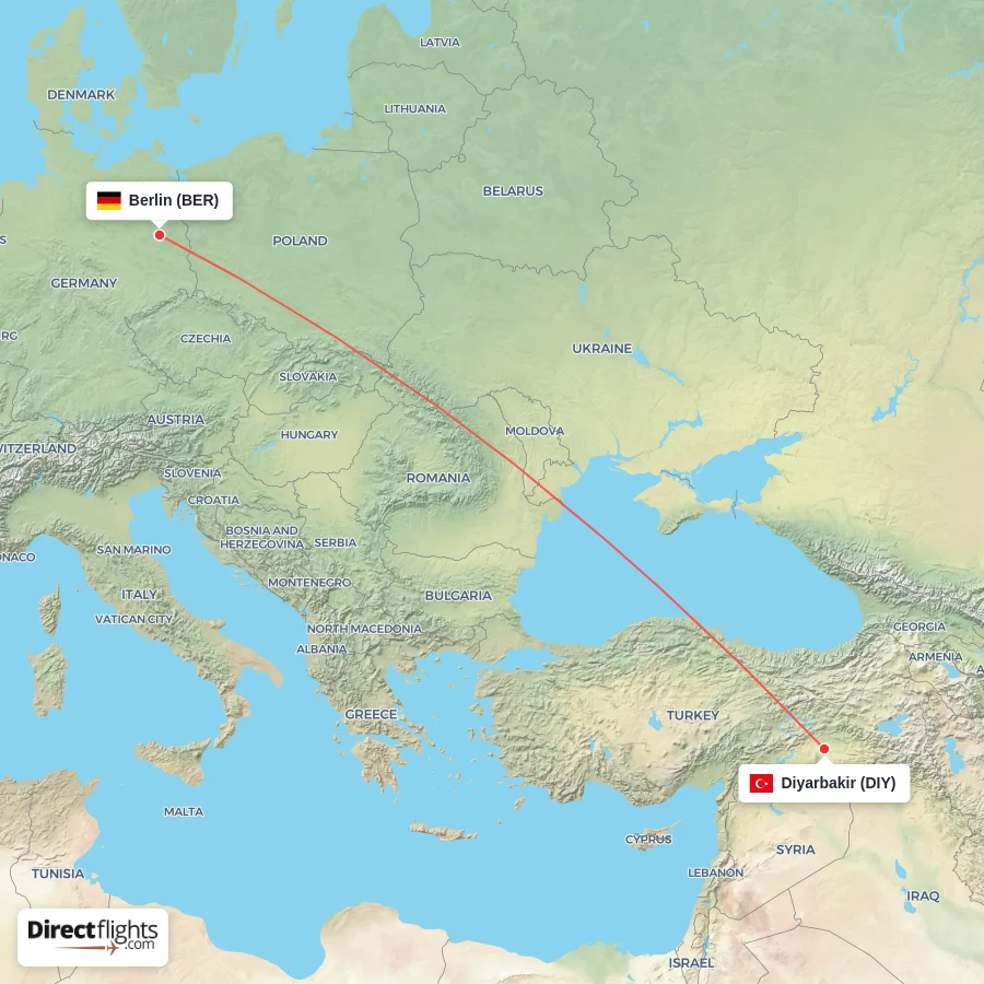 BER - DIY route map