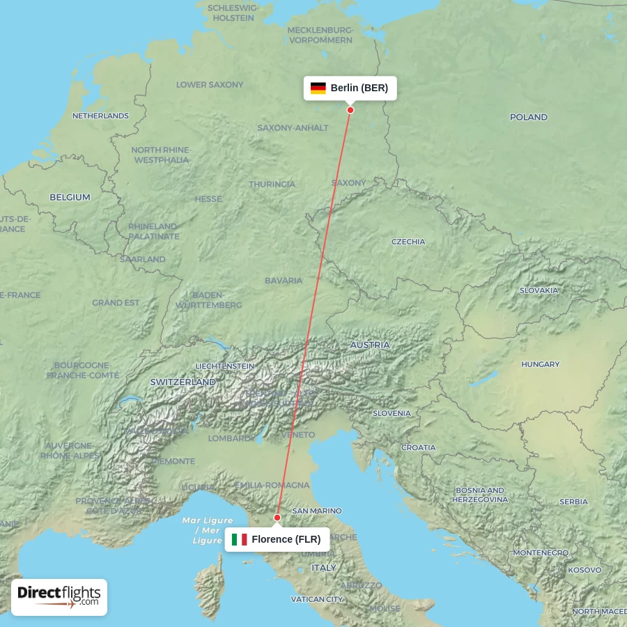 BER - FLR route map