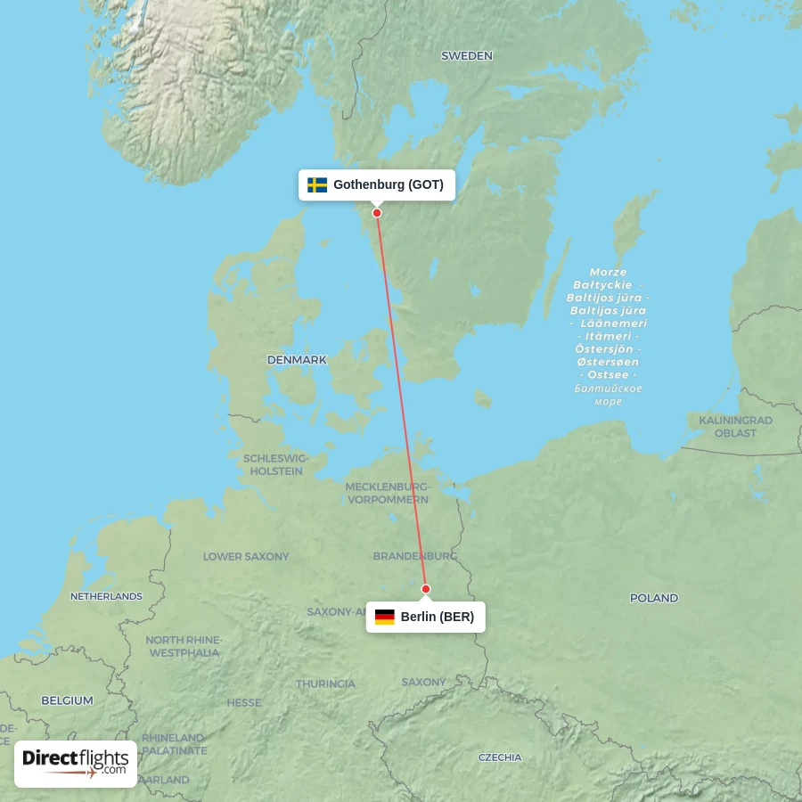 BER - GOT route map