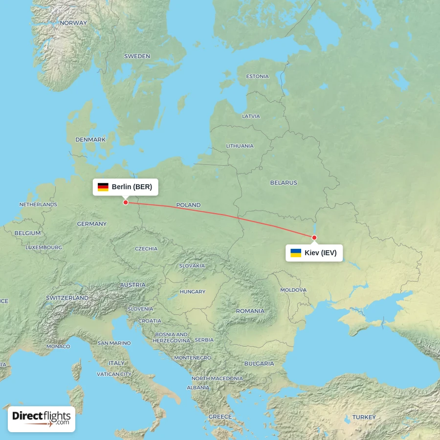 BER - IEV route map