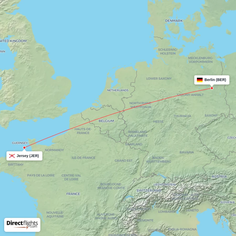 BER - JER route map