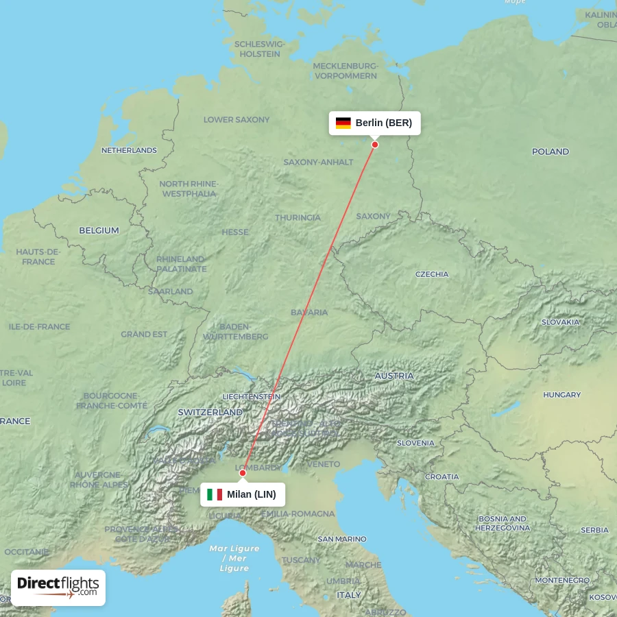 BER - LIN route map