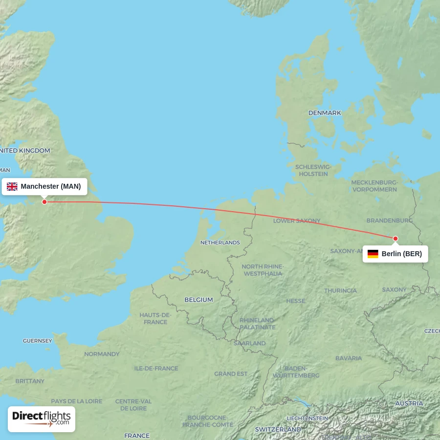 BER - MAN route map