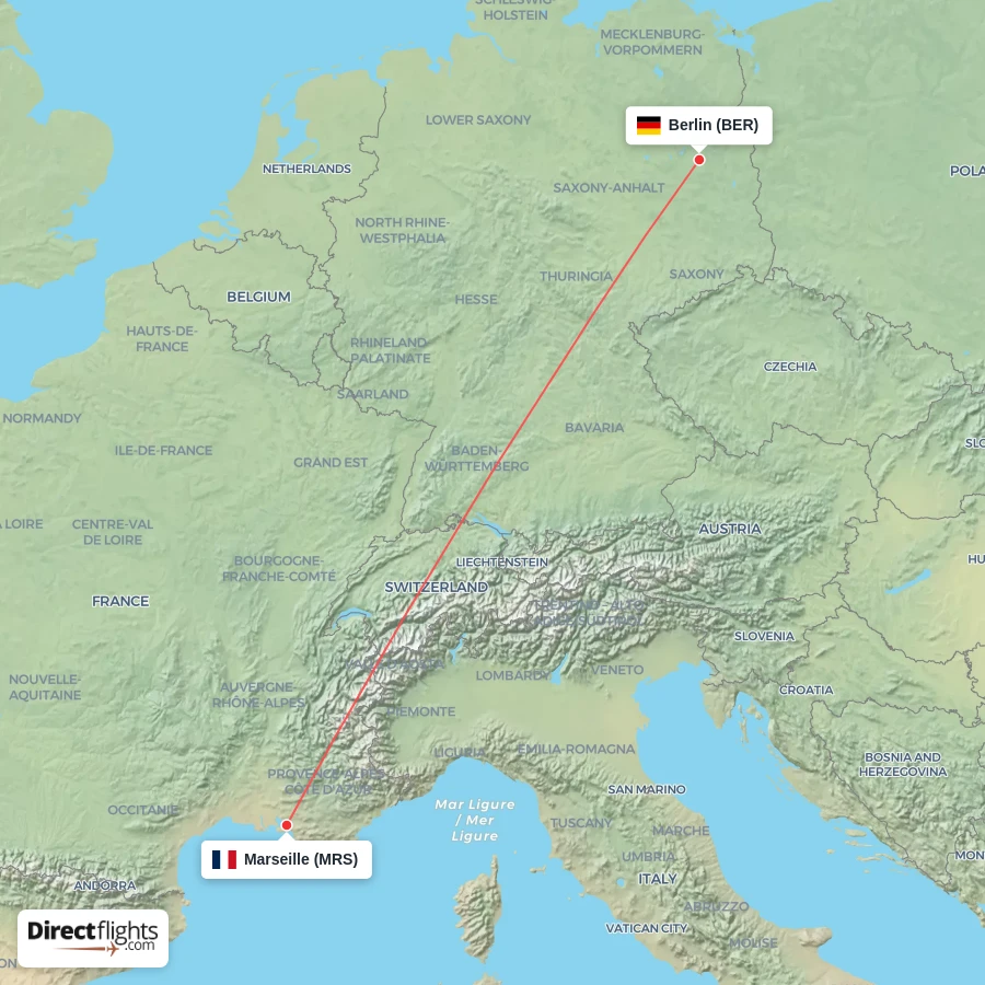BER - MRS route map
